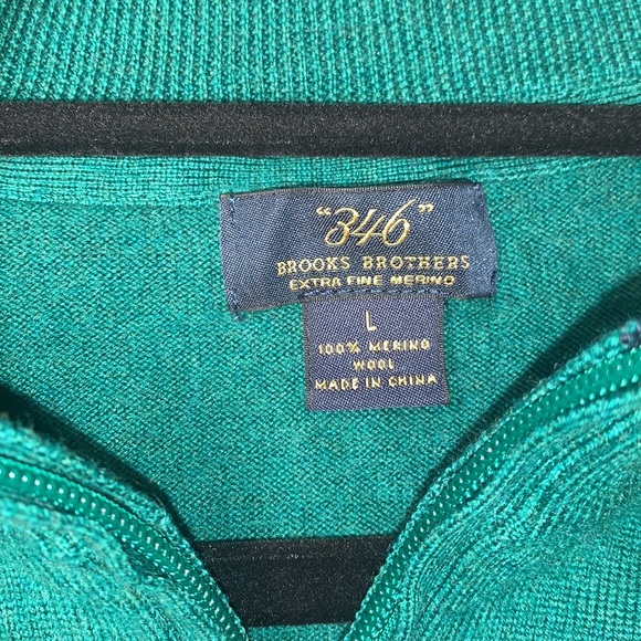 Brooks Brothers Italian Merino Half-Zip Sweater - Picture 8 of 8